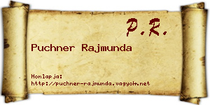 Puchner Rajmunda névjegykártya